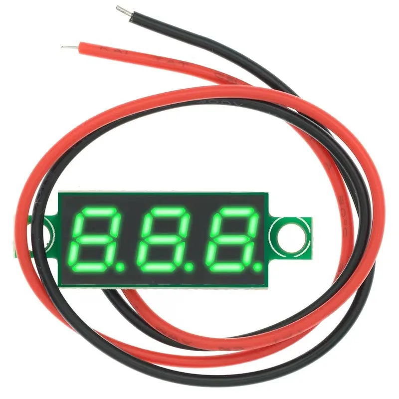 Цифровий вольтметр DC 2.5–30 В 2-провідний зелений LED-дисплей