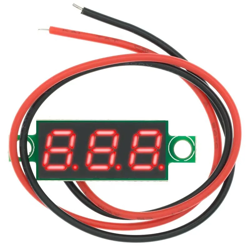 Цифровий вольтметр DC 2.5–30 В 2-провідний червоний LED-дисплей