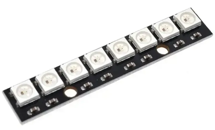 8-битная RGB-плата WS2812, чёрная