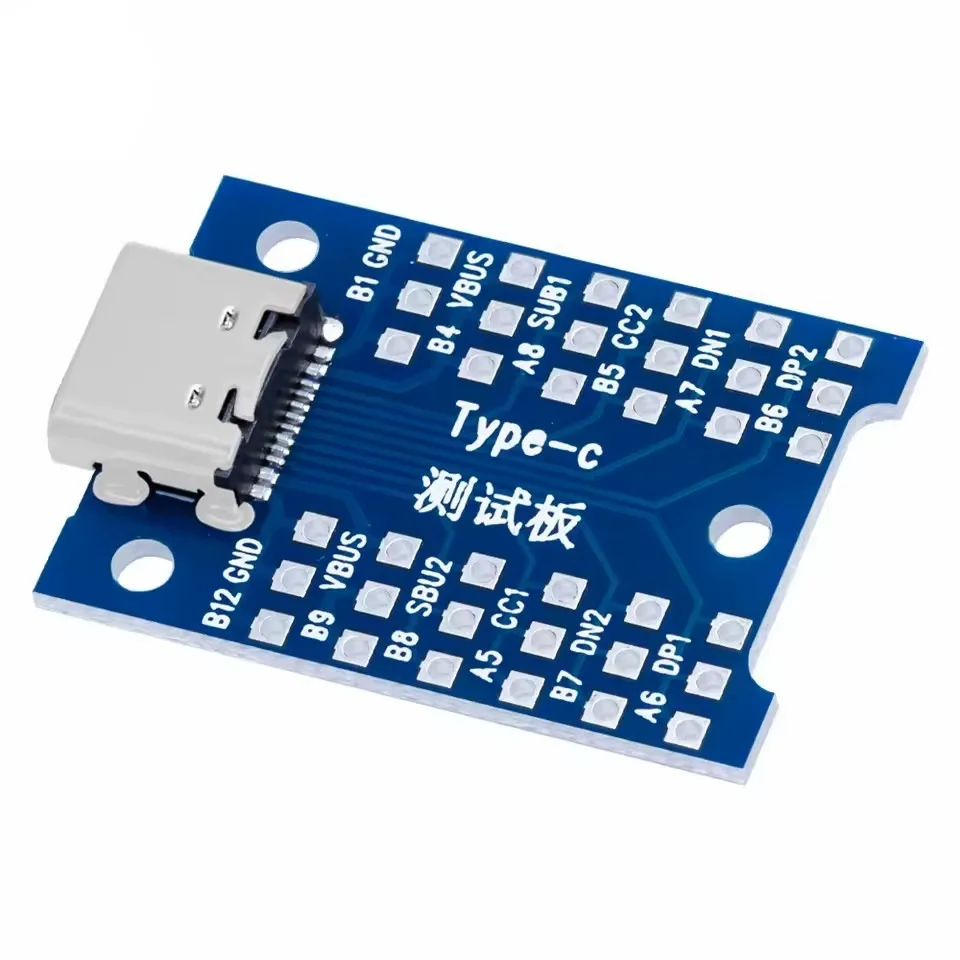Тестовая переходная плата USB Type-C с гнездом для проверки кабелей