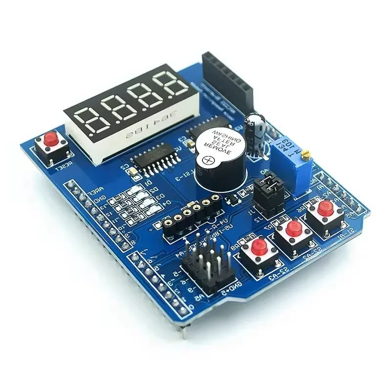 Многофункциональный shield для Arduino Uno R3: дисплей, кнопки, LED и бузер