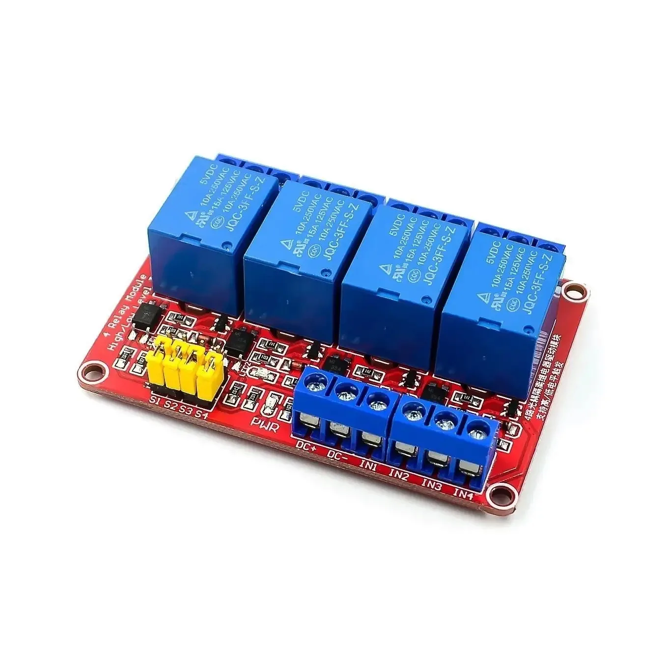 4-канальний релейний модуль 12 В 10 А з опторозв’язкою для Arduino